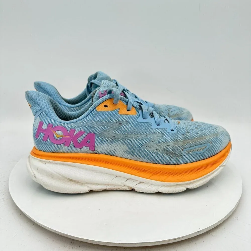 Hoka One One Clifton 9 Women Size 8B 1127896-ABIW Airy Blue Ice Water Shoes